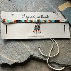 Beaded choker necklace